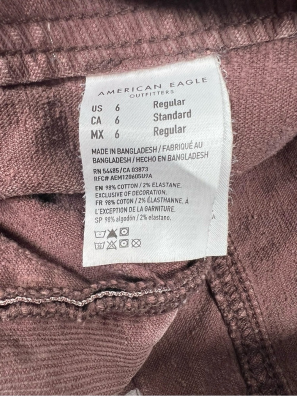 American Eagle Super High Rise Utility Cargo Mini Skirt Mauve Brown Size 6 - Picture 7 of 8